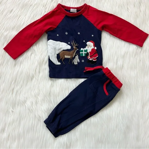 Starting Out Santa and Friends Christmas Jogger Set - Picture 1 of 2